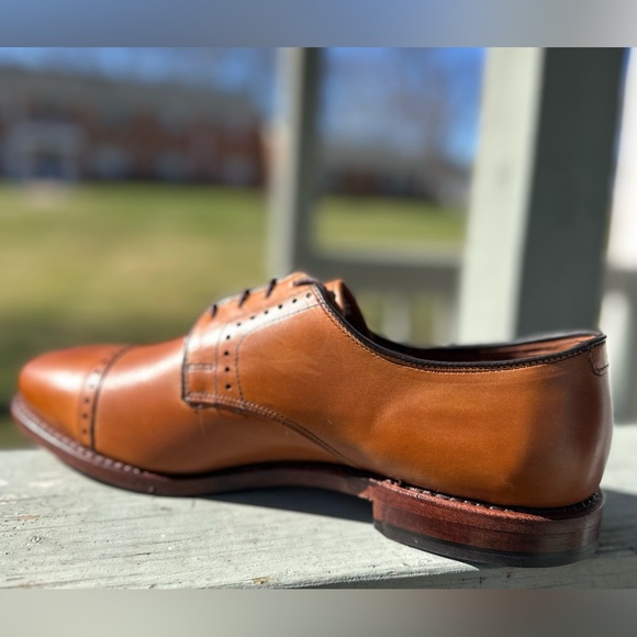 ALLEN EDMONDS NWOB 10.5 Clifton Cap Toe Lace Up Oxford Walnut Calfskin Shoes USA - Picture 7 of 16